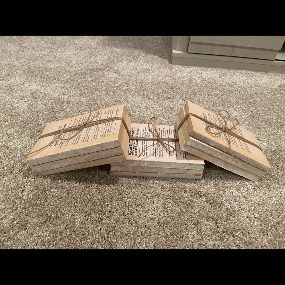 Farmhouse stacked books